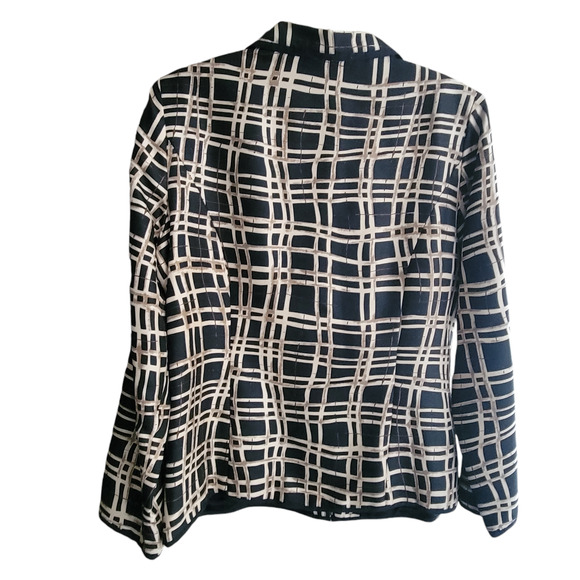 Silkland Women Jacket 100% silk Size Large Geometric design Sequins Lined - Picture 8 of 12